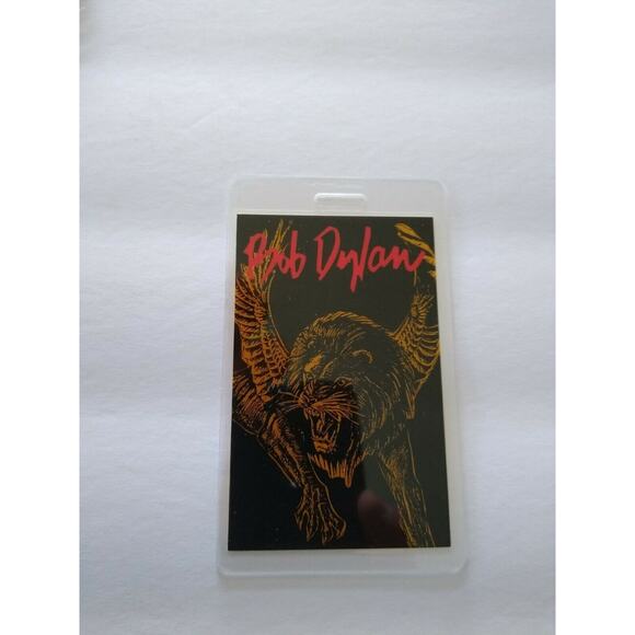 Bob Dylan Backstage Pass Lion With Wings Original 1992 Folk Rock Music Tour - Picture 4 of 5